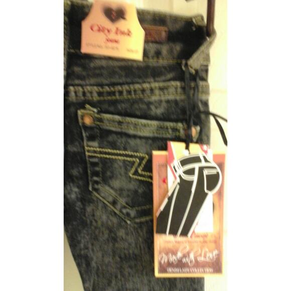 City Ink, infant girls size 2T skinny Straight jeans, dark acid wash, NWT $26 - Picture 3 of 4